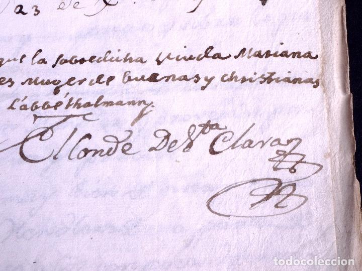 Manuscritos antiguos: CONDE DE SANTA CLARA. TARRAGONA 1787 - Foto 1