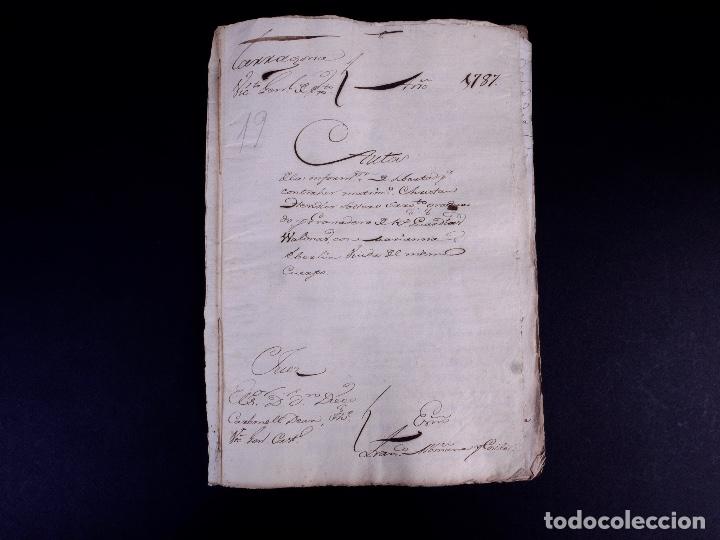 Manuscritos antiguos: CONDE DE SANTA CLARA. TARRAGONA 1787 - Foto 2