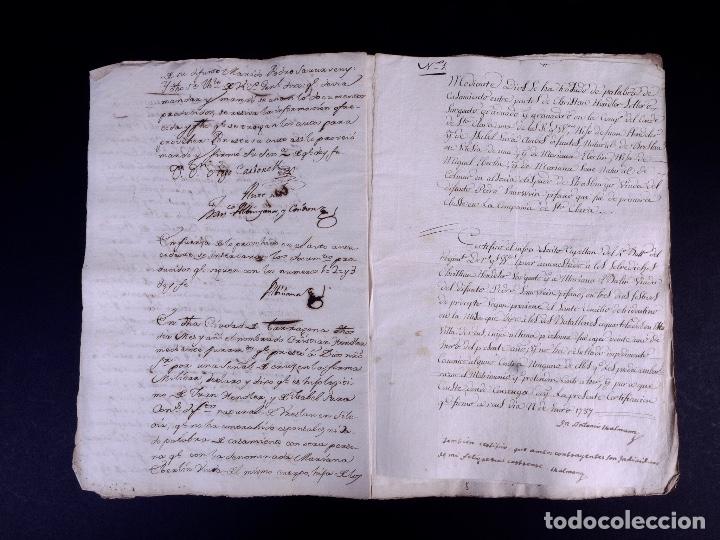 Manuscritos antiguos: CONDE DE SANTA CLARA. TARRAGONA 1787 - Foto 4