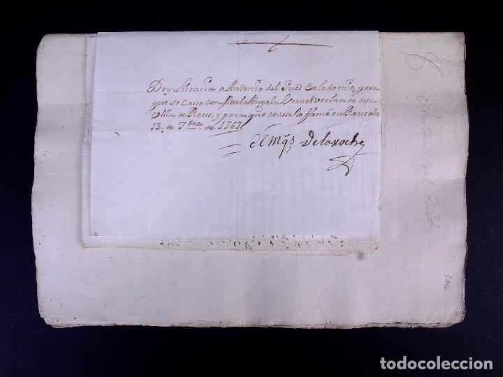 Manuscritos antiguos: MARQU&Eacute;S DELAROCHE. REUS 1767 - Foto 1