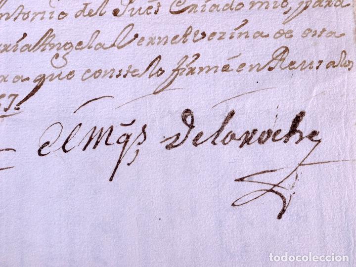 Manuscritos antiguos: MARQU&Eacute;S DELAROCHE. REUS 1767 - Foto 2