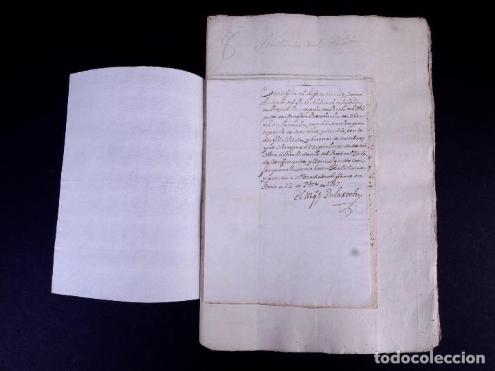 Manuscritos antiguos: MARQU&Eacute;S DELAROCHE. REUS 1767 - Foto 3
