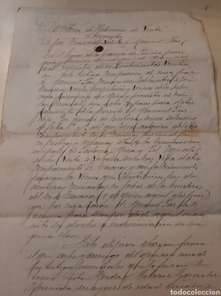 Manuscritos antiguos: 1824 Meira Lugo escritura venta - Foto 1