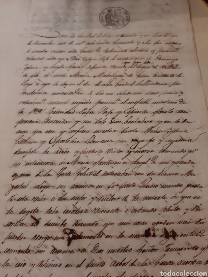 Manuscritos antiguos: 1848 Lugo escritura ventas - Foto 1