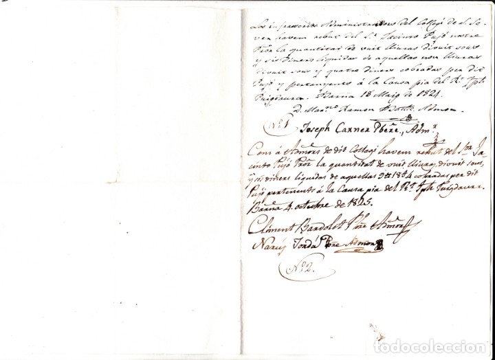Manuscritos antiguos: manuscrito barcelona a&ntilde;o 1825 - Foto 2