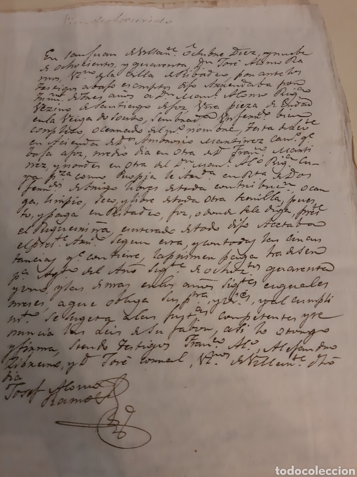 Manuscritos antiguos: 1849 Documentos Villa Ribadeo - Foto 1