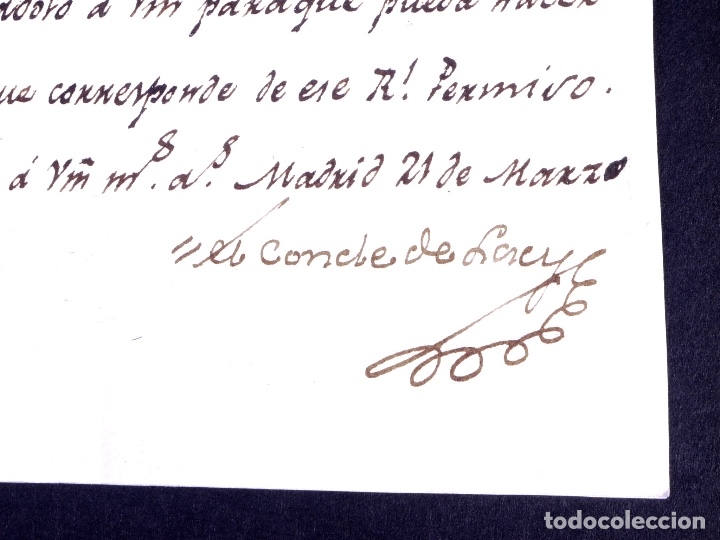 Manuscritos antiguos: CONDE DE LACY. MADRID 1784 - Foto 2