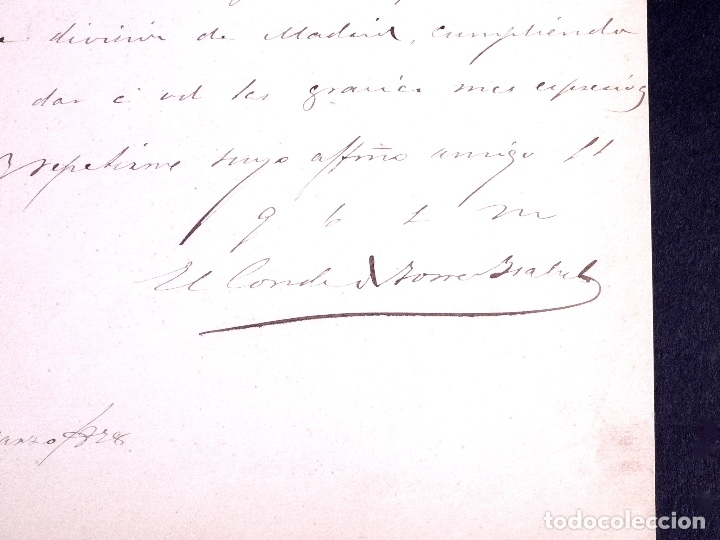 Manuscritos antiguos: CONDE DE TORRE B. MADRID 1878 - Foto 1