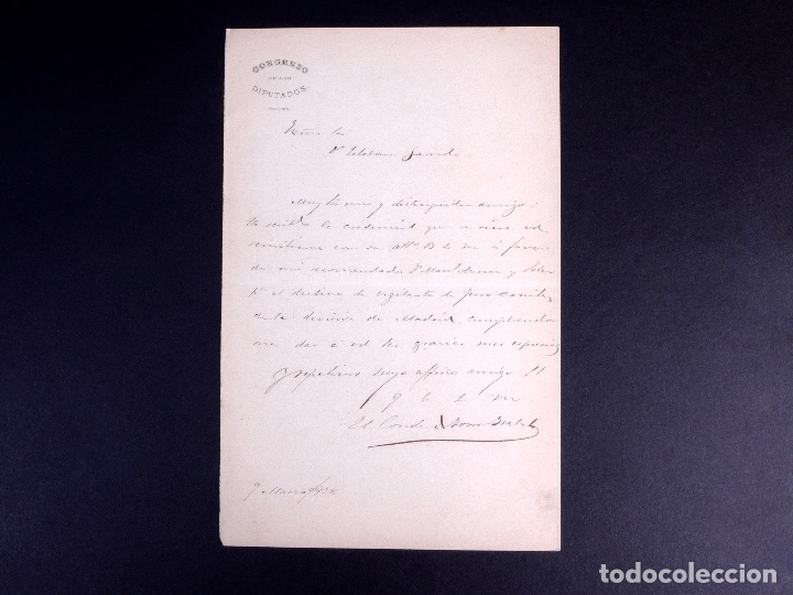 Manuscritos antiguos: CONDE DE TORRE B. MADRID 1878 - Foto 2