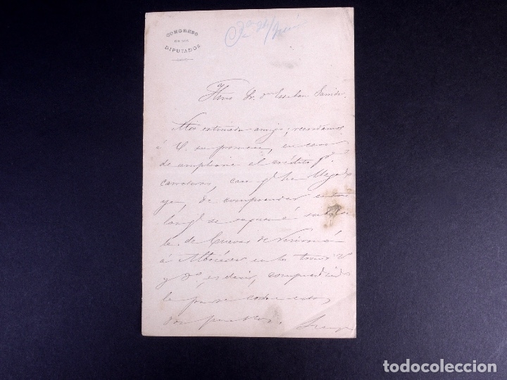 Manuscritos antiguos: DUQUE DE LESMOS. MADRID 1878 - Foto 2