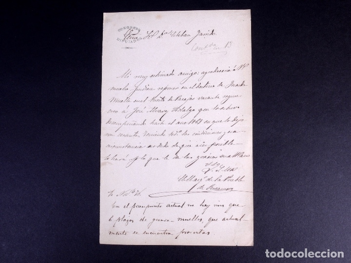 Manuscritos antiguos: MARQU&Eacute;S DE LA PUEBLA DE ROCAMORA. MADRID 1876 - Foto 2