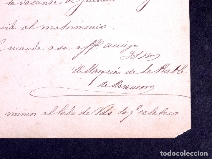 Manuscritos antiguos: MARQU&Eacute;S DE LA PUEBLA DE ROCAMORA. MADRID 1876 - Foto 1