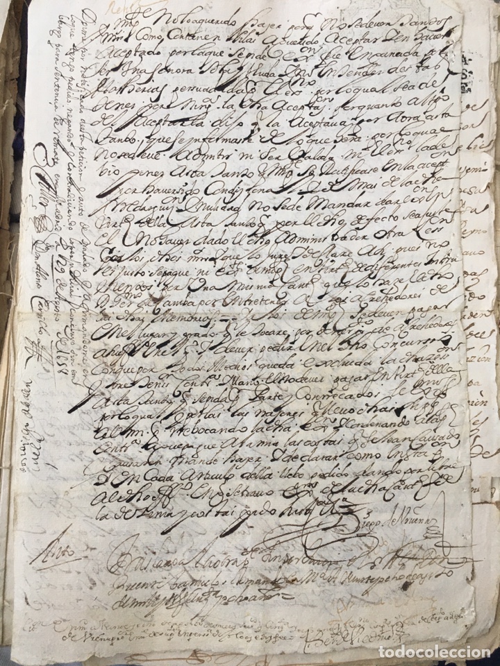 Manuscritos antiguos: 1658, Marquesa de Medell&iacute;n. Mariana de mendoza - Foto 2