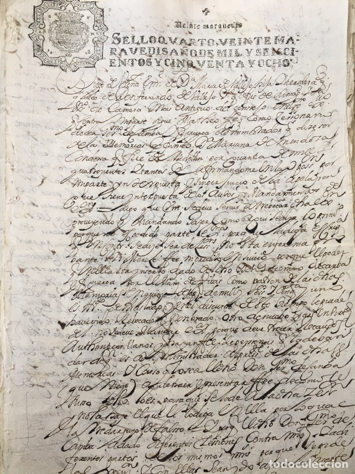 Manuscritos antiguos: 1658, Marquesa de Medell&iacute;n. Mariana de mendoza - Foto 1