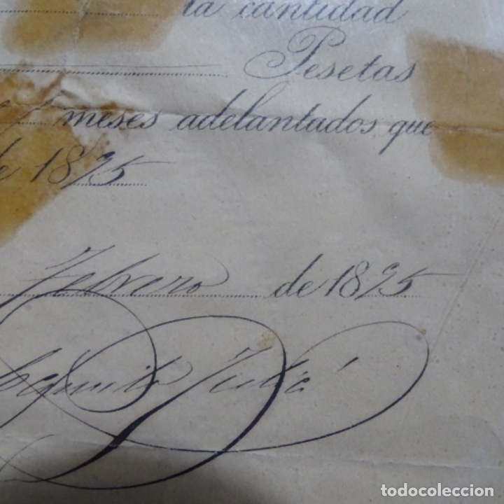 Manuscritos antiguos: Recibo manuscrito de 1895 - Foto 3