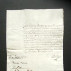 Manuscritos antiguos: AÑO 1821. MADRID. RECIBIDO FIRMADO DIPLOMÁTICO, CONTADOR ADUANAS. REAL HOSPITAL DE MONTSERRAT . Lote 183831572
