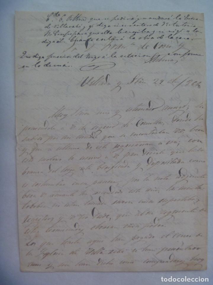 Manuscritos antiguos: CARTA CIRCULADA DESDE VILLABA EN 1864.  MANUSCRITA - Foto 1