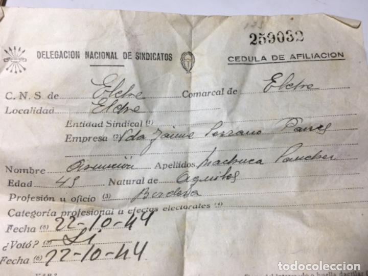 Manuscritos antiguos: Documentos originales falange de Elche Original antiguo. R80 - Foto 2