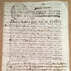 Manuscritos antiguos: DOCUMENTO DE LA CASA DE ALBA DE NOMBRAMIENTOS DE CARGOS EN CASTILLEJA DE LA CUESTA, SEVILLA EN 1797. Lote 186137226