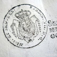 Manuscritos antiguos: AÑO 1818. SELLO PARA DESPACHOS DE OFICIO. 4 MARAVEDIS. FERNANDO VII. PAPEL EN BLANCO. . Lote 186311355