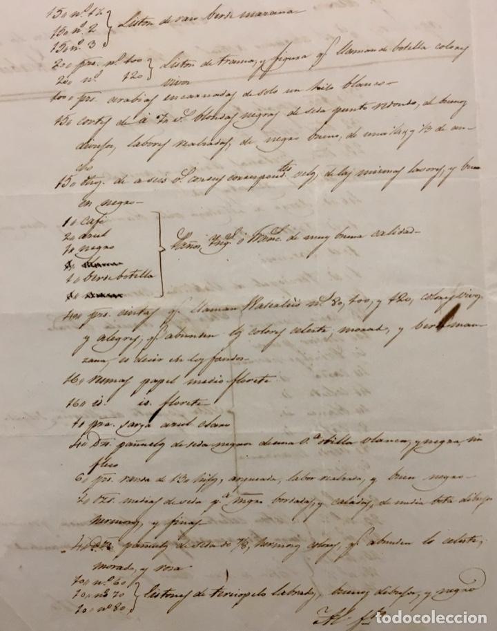 Manuscritos antiguos: DOCUMENTO MANUSCRITO DE COMERCIO DE TELAS Y TEJIDOS CON GUATEMALA. 1815-20. - Foto 2