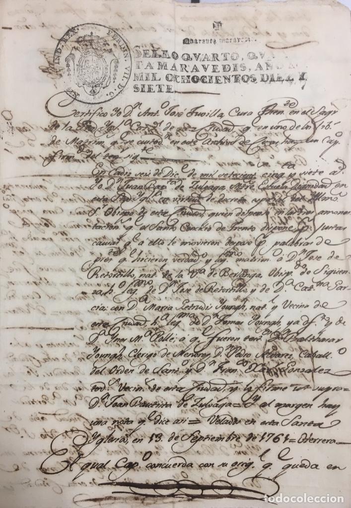 Manuscritos antiguos: DOCUMENTO DE TESTAMENTARIA 1817 - Foto 1