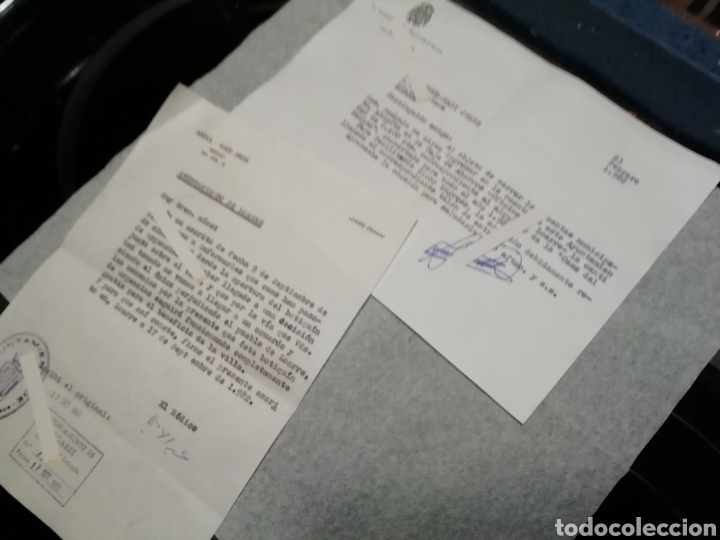 Manuscritos antiguos: 2 documentos del m&eacute;dico y ayuntamiento de loarre Huesca 1982 - Foto 2