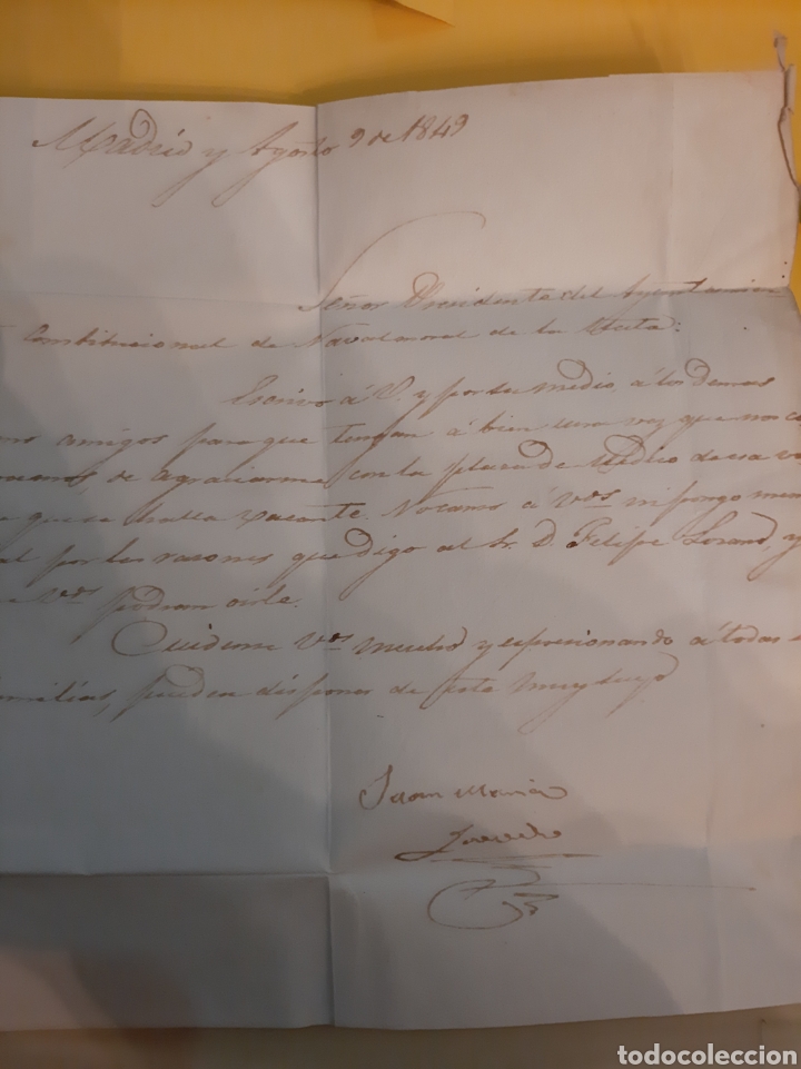 Manuscritos antiguos: 1849 prefilatelia Espa&ntilde;a - Foto 2