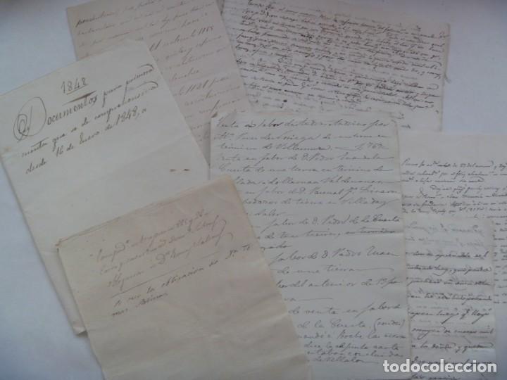 Manuscritos antiguos: LOTE DE 7 DOCUMENTOS MANUSCRITOS DEL SIGLO XIX, EN UNA CARPETILLA - Foto 1