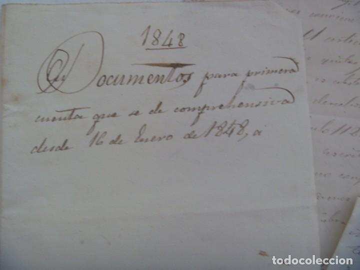 Manuscritos antiguos: LOTE DE 7 DOCUMENTOS MANUSCRITOS DEL SIGLO XIX, EN UNA CARPETILLA - Foto 2