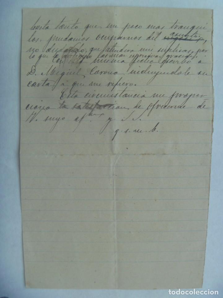 Manuscritos antiguos: CARTA MANUSCRITA DEL SIGLO XIX - Foto 2