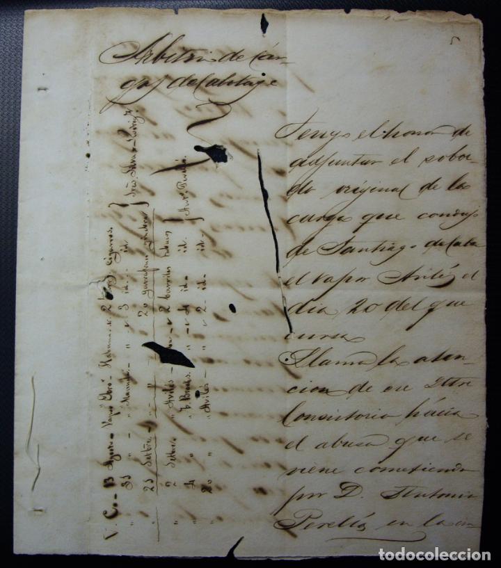Manuscritos antiguos: TABACO - Arbitrio de Carga de Cabotaje - Gibara Cuba 1883 - Foto 1
