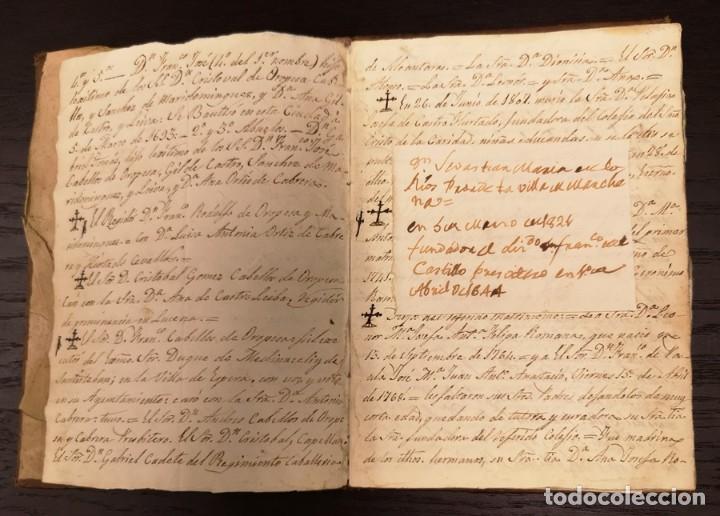 Manuscritos antiguos: Antigua Libreta Manuscrita Genealog&iacute;a - Foto 2