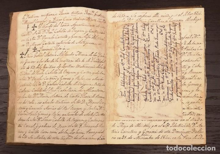 Manuscritos antiguos: Antigua Libreta Manuscrita Genealog&iacute;a - Foto 3