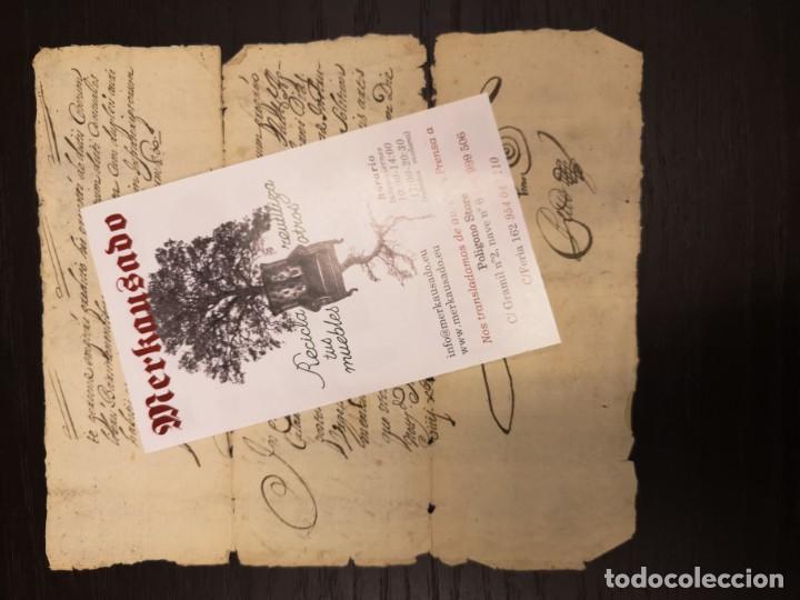 Manuscritos antiguos: Documento A&ntilde;o 1714 lat&iacute;n con firma - Foto 1