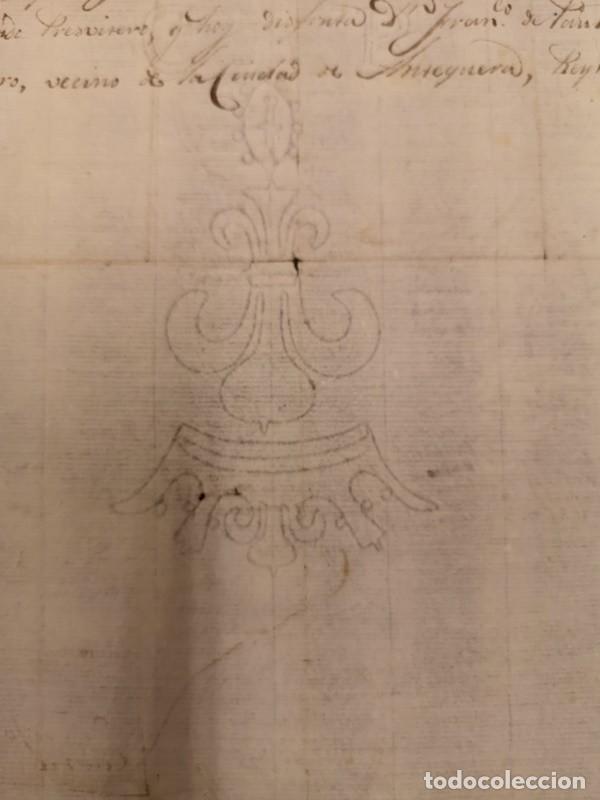 Manuscritos antiguos: Documento A&ntilde;o 1752 genealog&iacute;a de Juan de Castro Hurtado - Foto 3