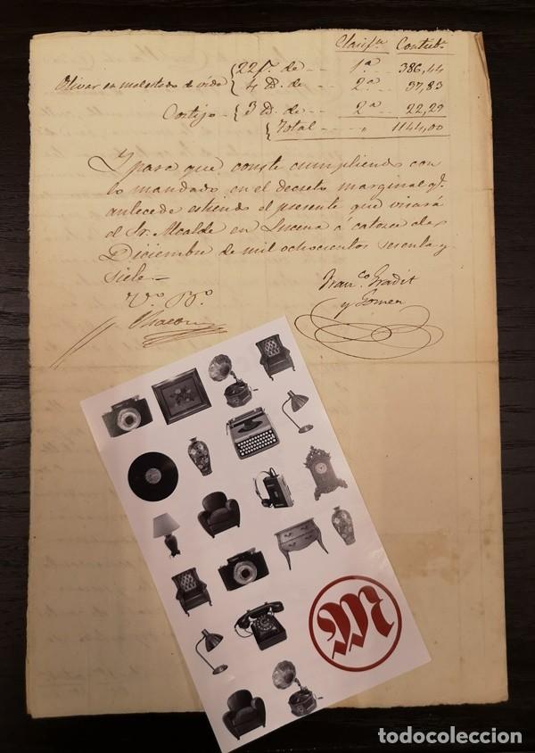 Manuscritos antiguos: Documento A&ntilde;o 1867. Manuscrito - Foto 3