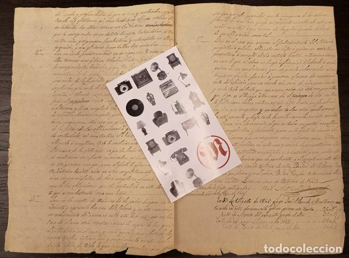 Manuscritos antiguos: Documento A&ntilde;o 1848. Contrato de Arrendamiento - Foto 2