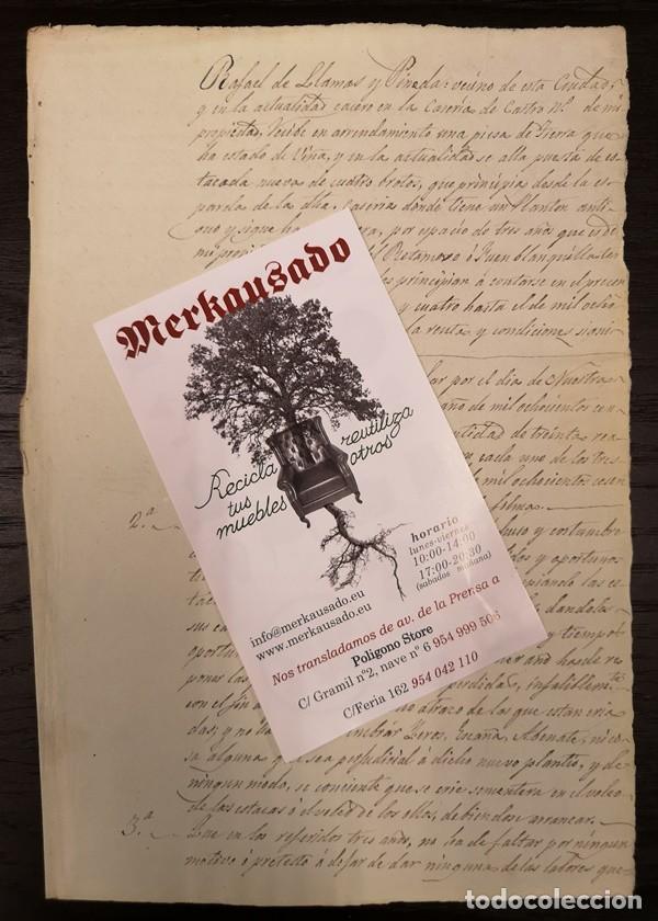 Manuscritos antiguos: Documento A&ntilde;o 1864. Contrato de compraventa - Foto 1