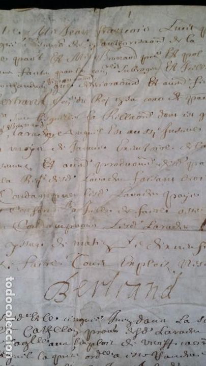 Manuscritos antiguos: Manuscrito de 1660, pergamino, varias firmas - Foto 5