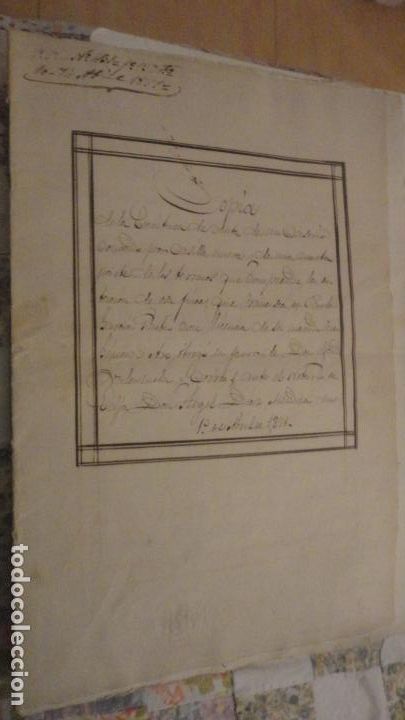 Manuscrits anciens: ESCRITURA MANUSCRITA.VENTA CASERIO CASTILLA NUEVA.ECIJA.SEVILLA 1871.FRANCISCA GARCIA RUBIO.