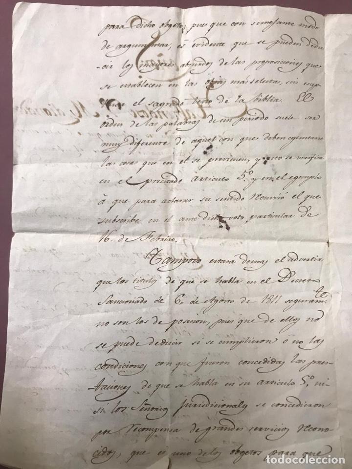 Manuscritos antiguos: 1822 - Se&ntilde;orios - Petici&oacute;n al Rey - Foto 3