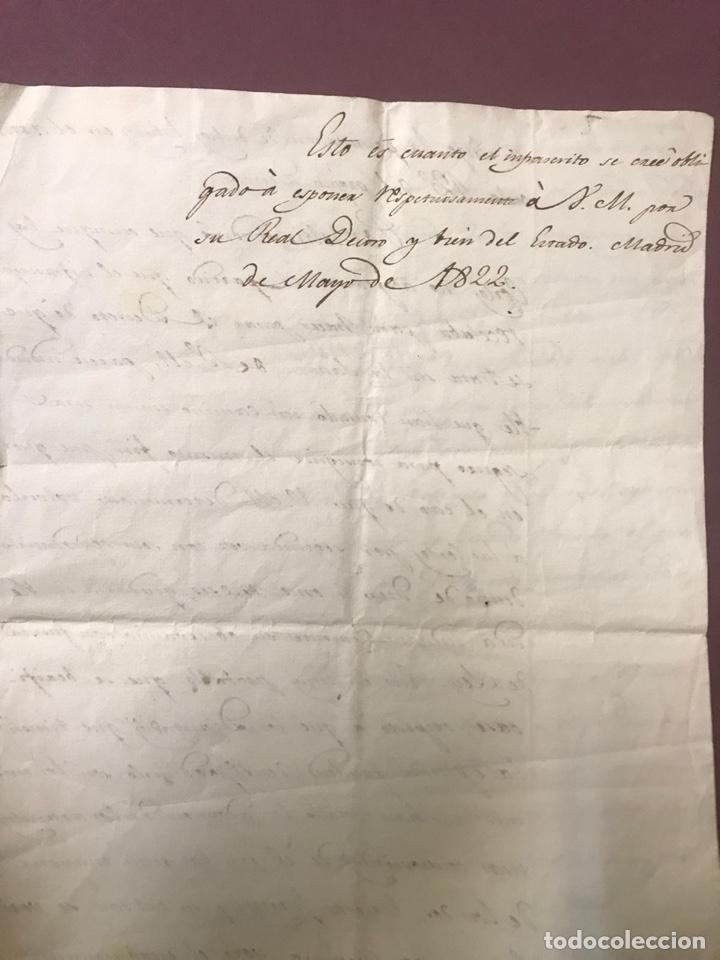 Manuscritos antiguos: 1822 - Se&ntilde;orios - Petici&oacute;n al Rey - Foto 4