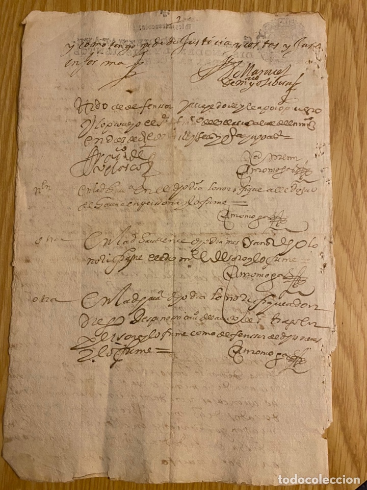Manuscritos antiguos: Manuscrito del a&ntilde;o 1648 - Foto 2