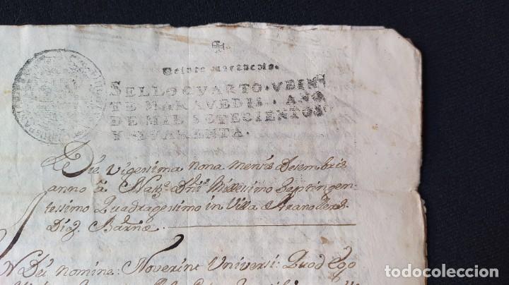 Manuscritos antiguos: MANUSCRITO COMPRA VENTA 1740 ESCRITO EN CATALAN Y LATIN - Foto 5