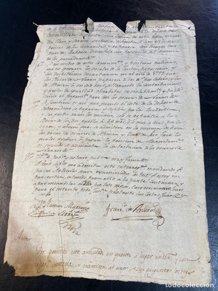 Manuscritos antiguos: Manuscrito a&ntilde;o 1799 en buen estado - Foto 2