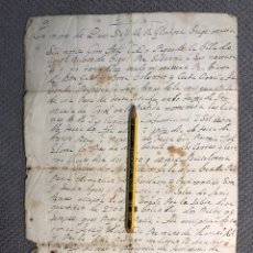 Manuscritos antiguos: SANTA MARÍA DE GOSOL (LLEIDA) DOCUMENTO NOTARÍAL DE LA VENTA DE UNA PARTIDA DE TIERRA (A.1823)