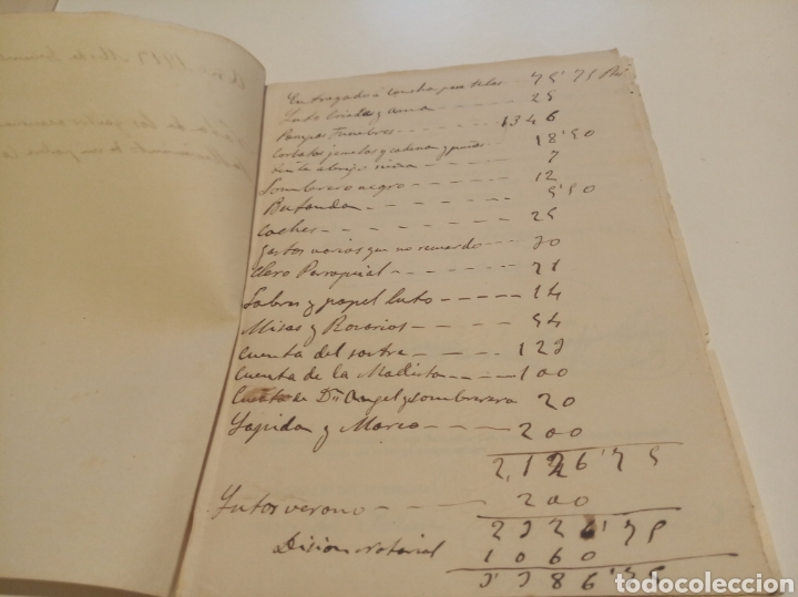 Manuscritos antiguos: Nota de gastos del fallecimiento 1917 - Foto 3