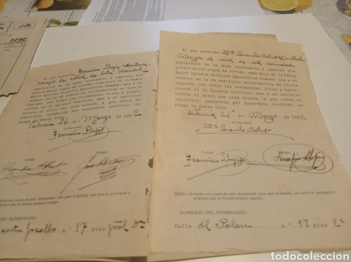 Manuscritos antiguos: Nota de gastos del fallecimiento 1917 - Foto 4