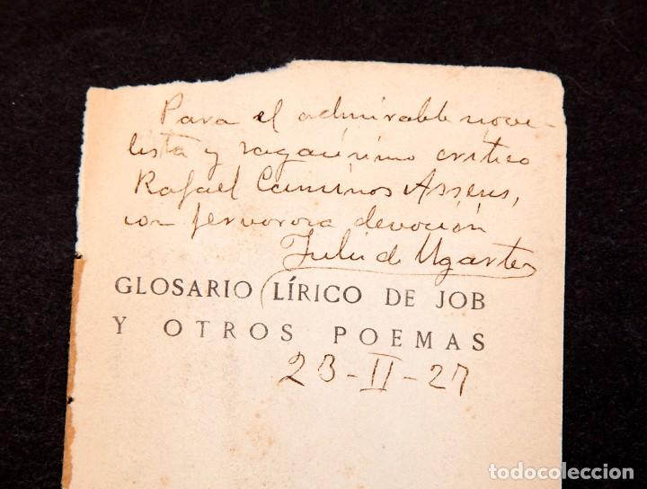 Manuscritos antiguos: JULIO DE UGARTE - DEDICATORIA AUTOGRAFA - 1927 - Foto 2